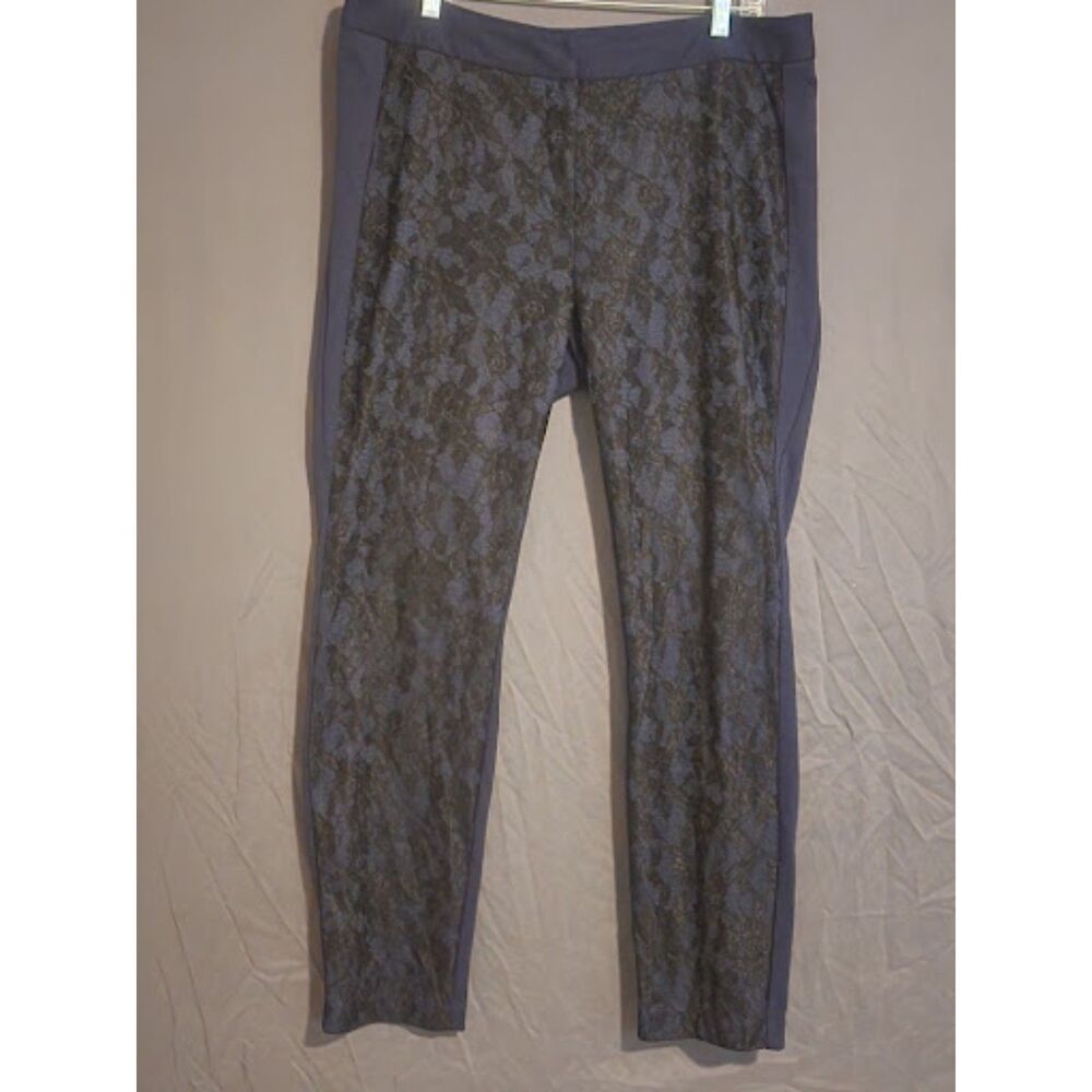 Metaphor Blue Black Lace Front Trousers Pants Workwear Size 14